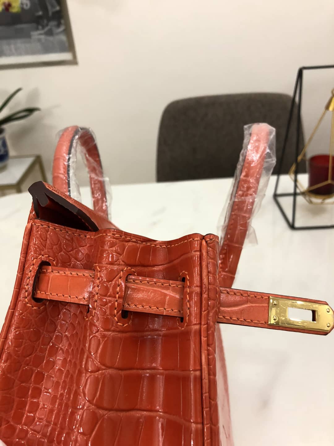 Hermes Birkin 25CM Crocodile Shiny Replica Bag