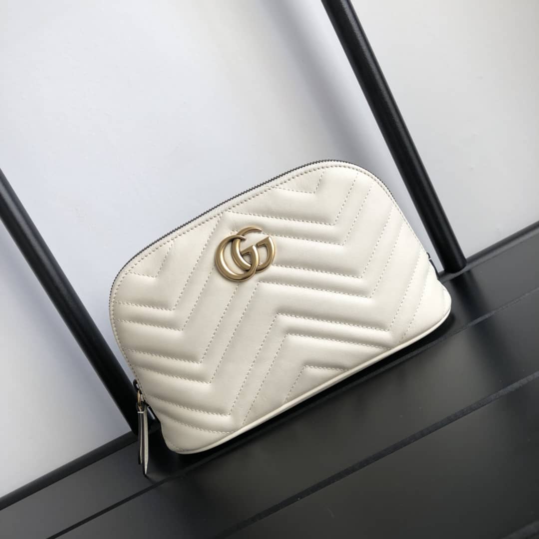 Gucci GG Marmont Quilted Vanity Bag Replica White 625690