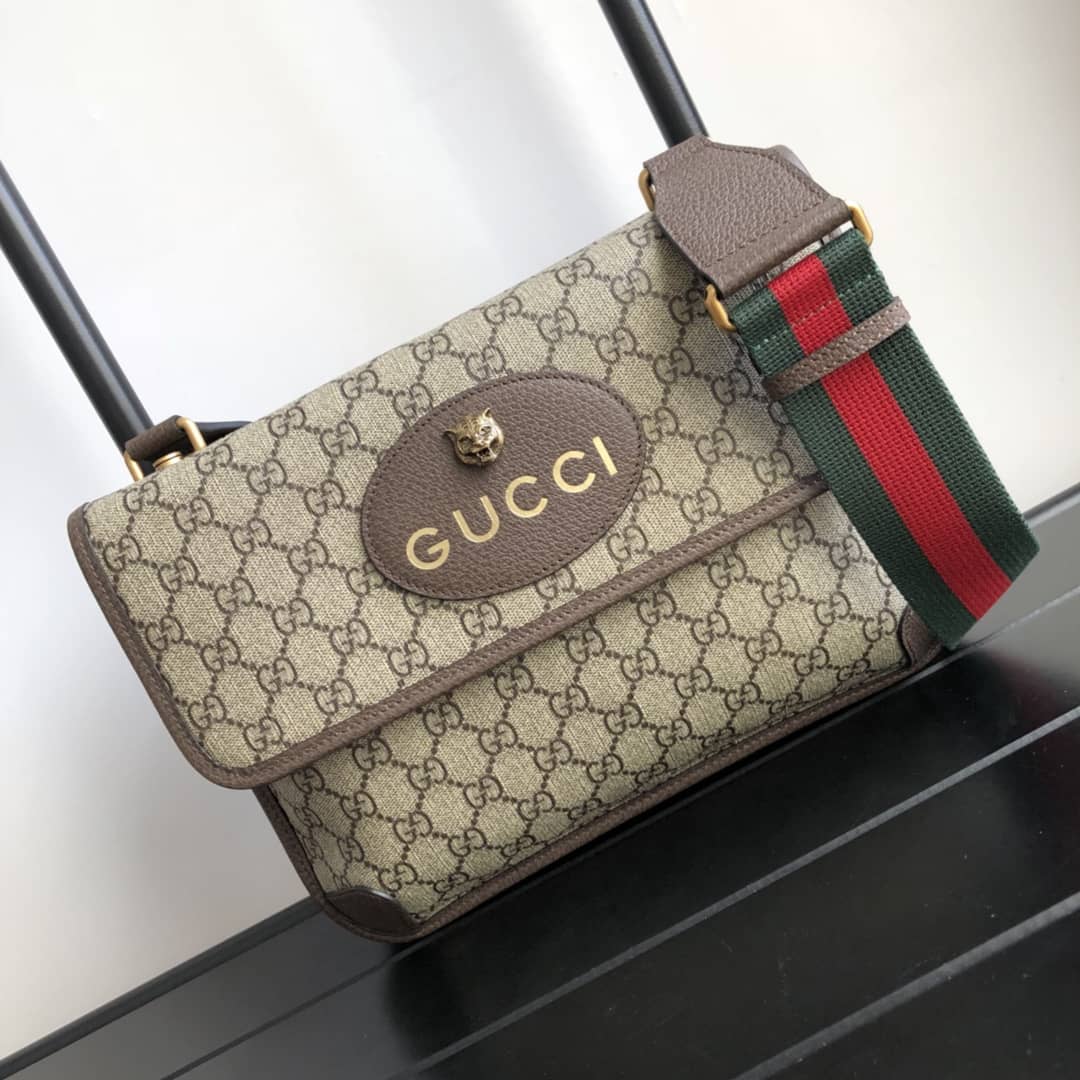 Gucci GG Supreme Cat Head Messenger Bag Replica 495654