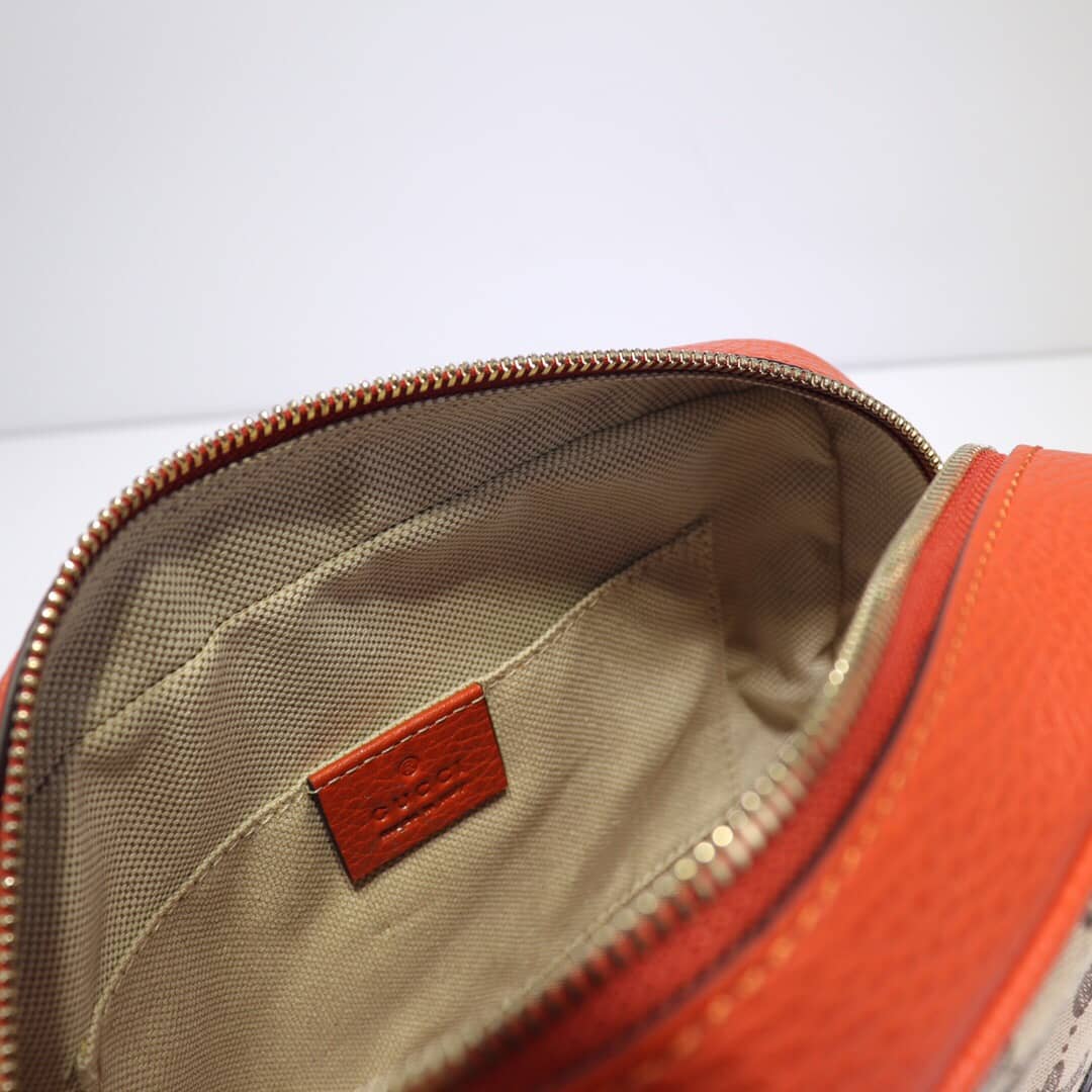 Gucci GG Canvas Messenger Bag Replica Orange 449172