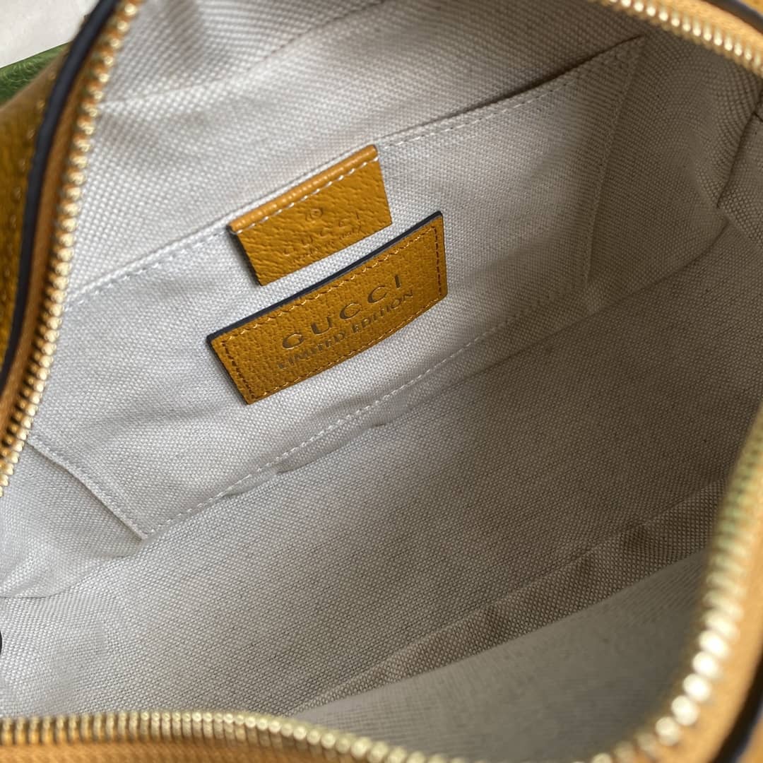 Gucci Exo-Kai Teddy Bear Supreme GG Canvas Shoulder Bag Replica 574886