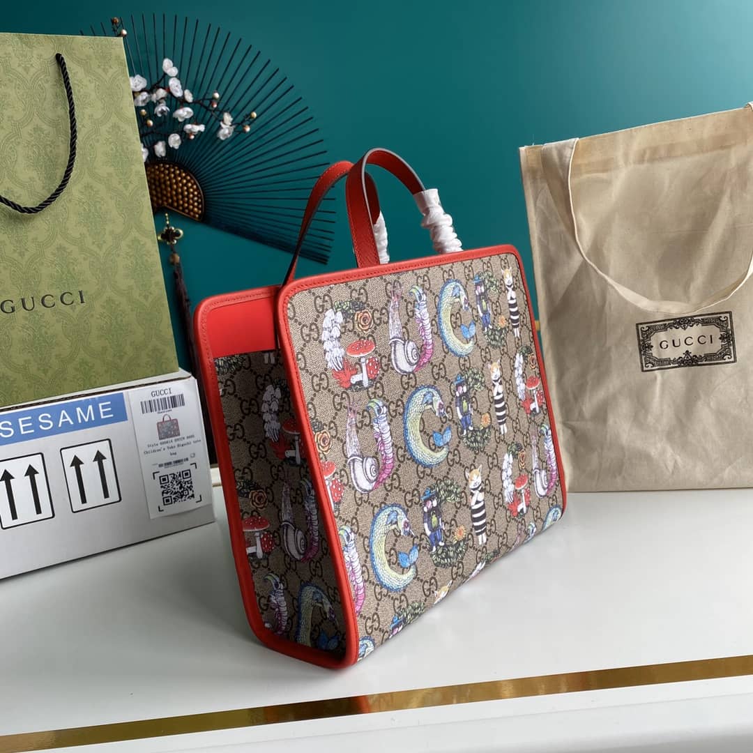 Gucci GG Printed Multicolor Kids Girl Tote Replica 605614