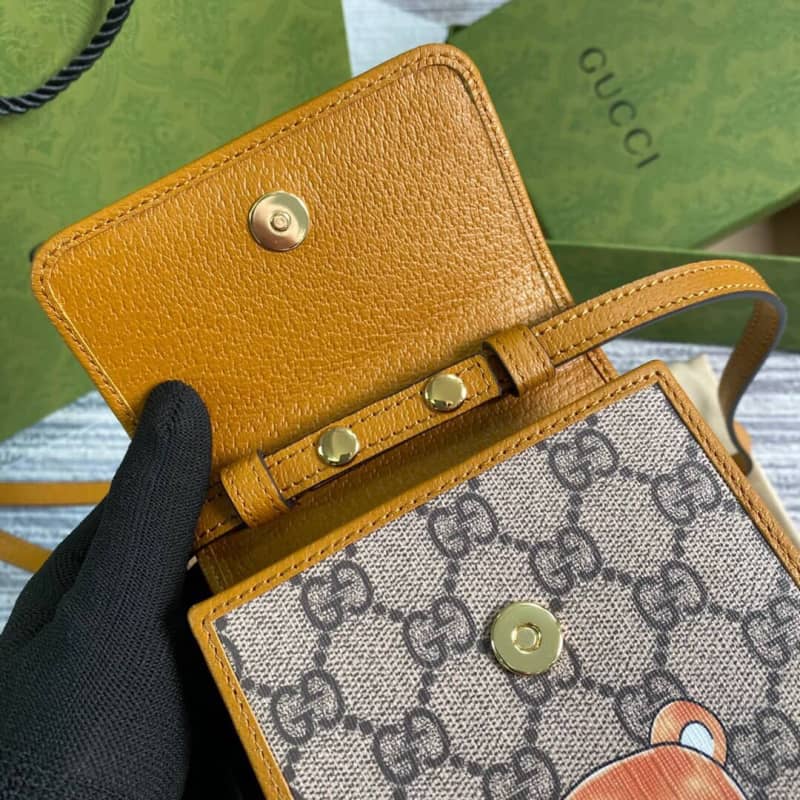 Gucci Teddy Bear Mobile Phone Bag Replica 647805