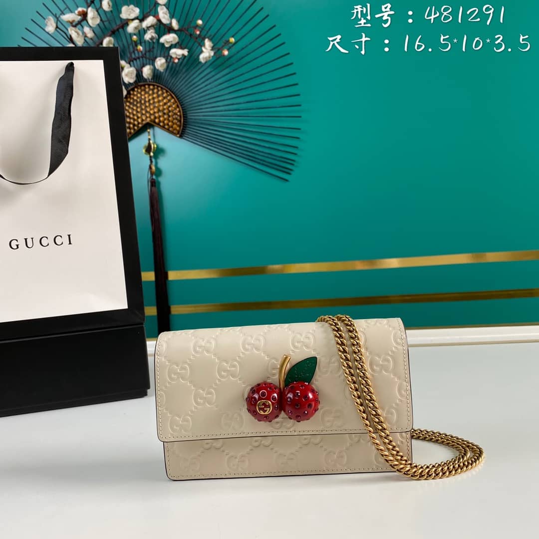 Gucci Supreme GG Mini Bag With Cherries Replica 481291