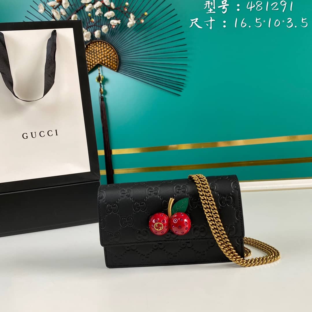 Gucci Supreme GG Mini Bag With Cherries Replica 481291