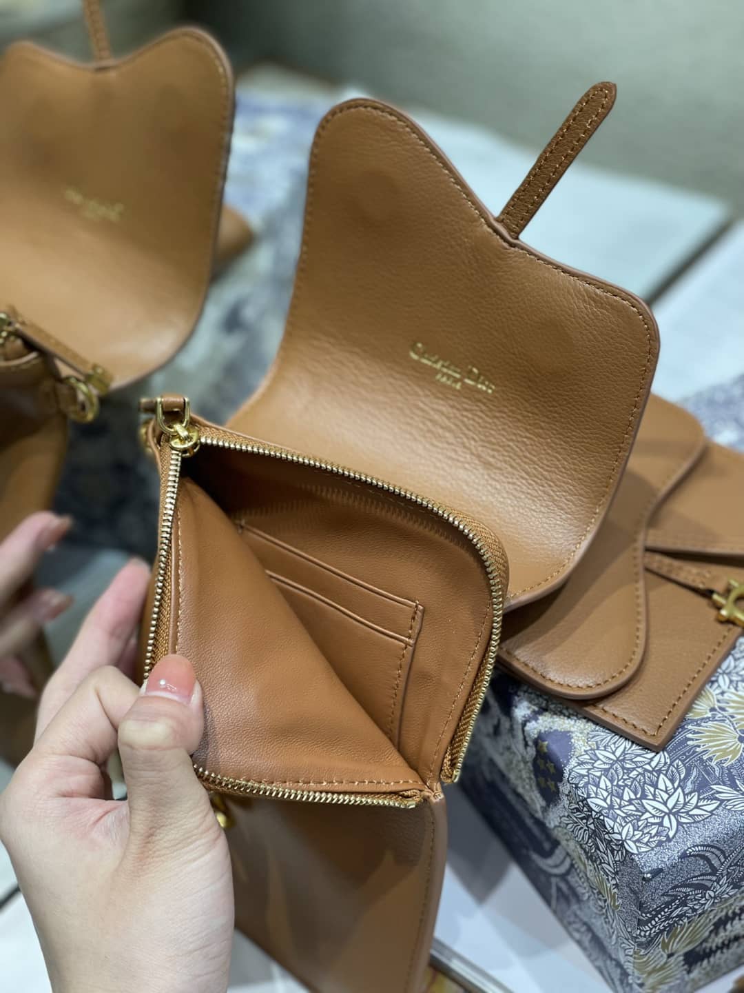 Dior Saddle Bag Dupe Vertical Pouch