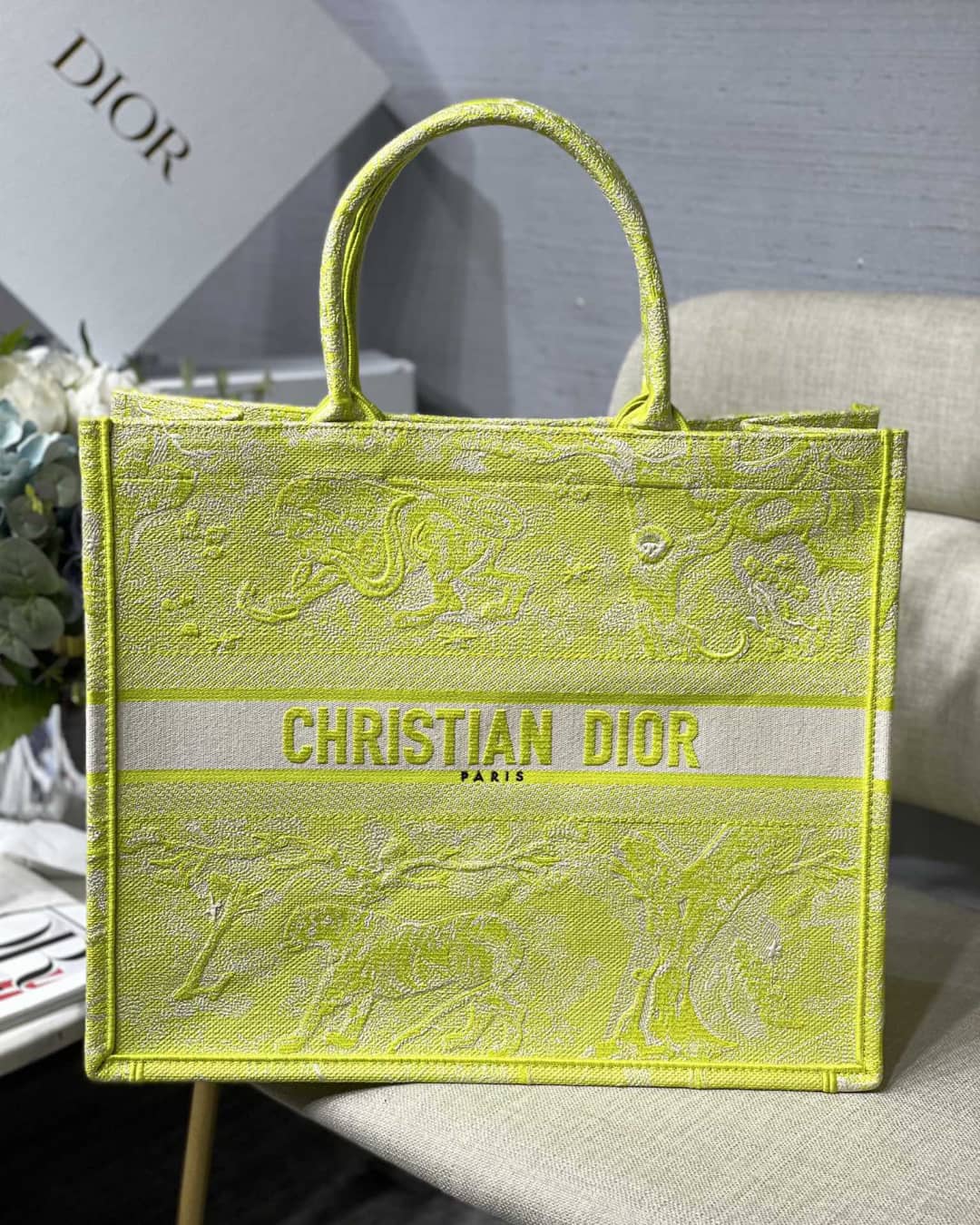 Christian Dior CD Book Embroidery Replica Tote