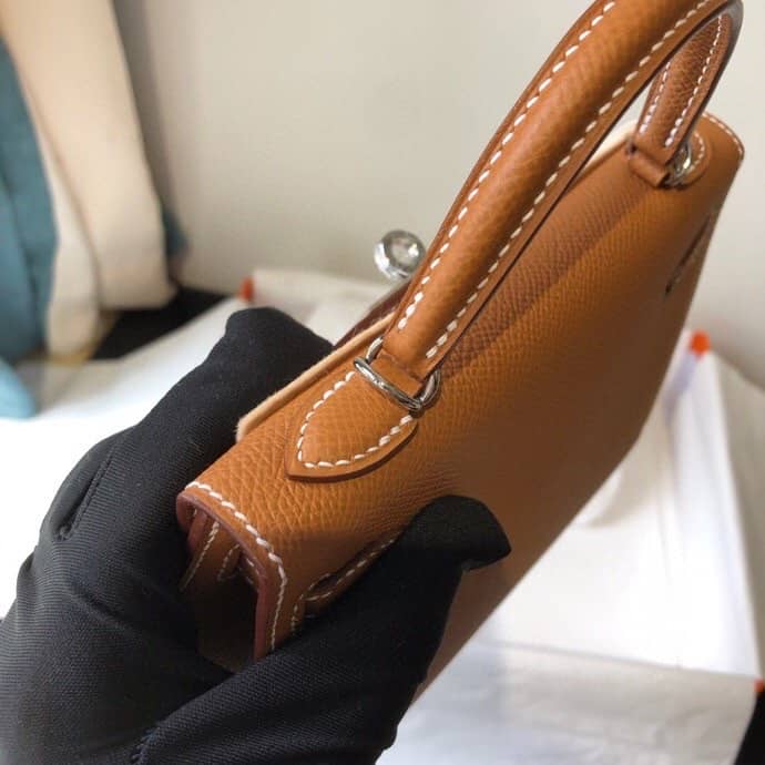 Hermes Kelly Dupe 20 Epsom Leather Replica Bag
