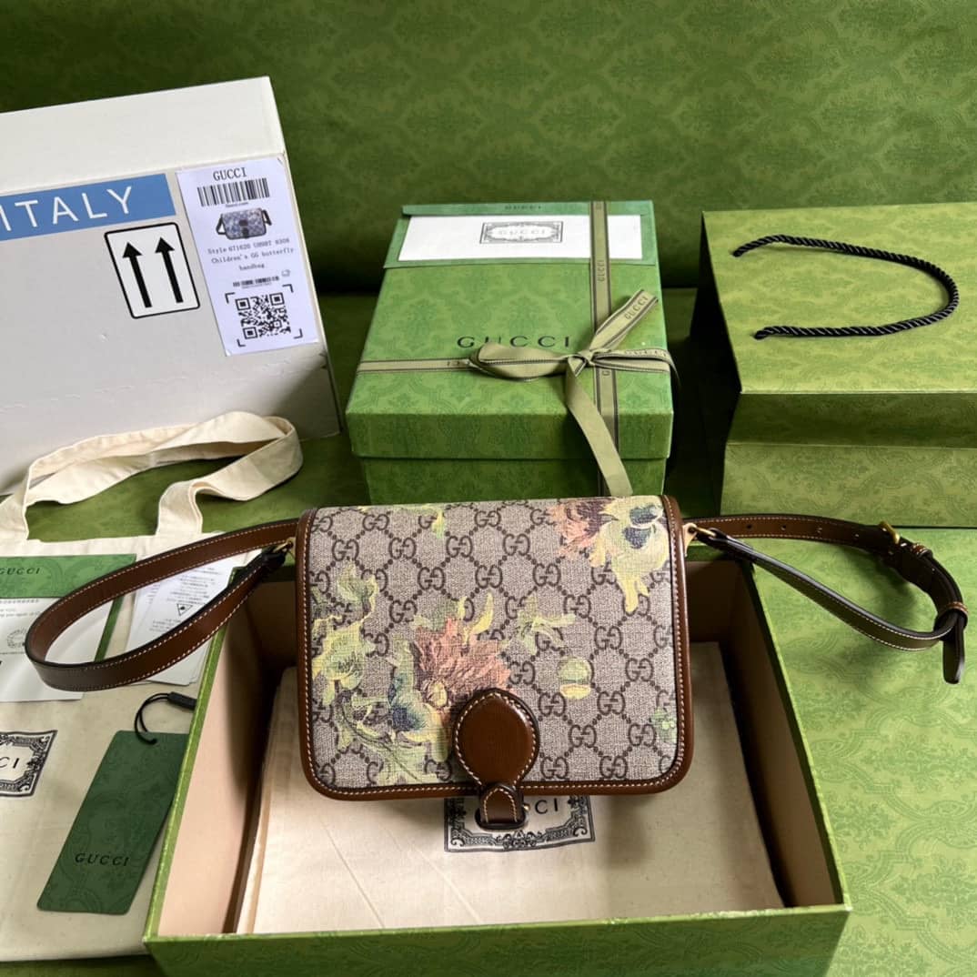 Gucci GG Carnation Print Mini Shoulder Crossbody Bag 671620 Replica