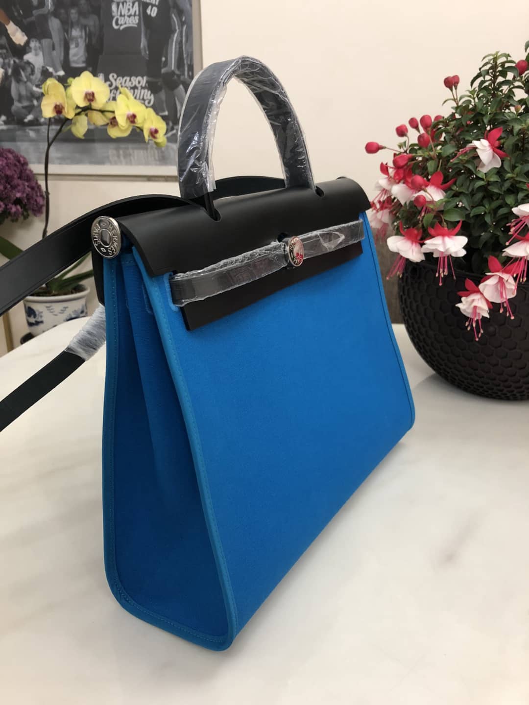 Hermes Bag Replica 31 Canvas Leather HerBag
