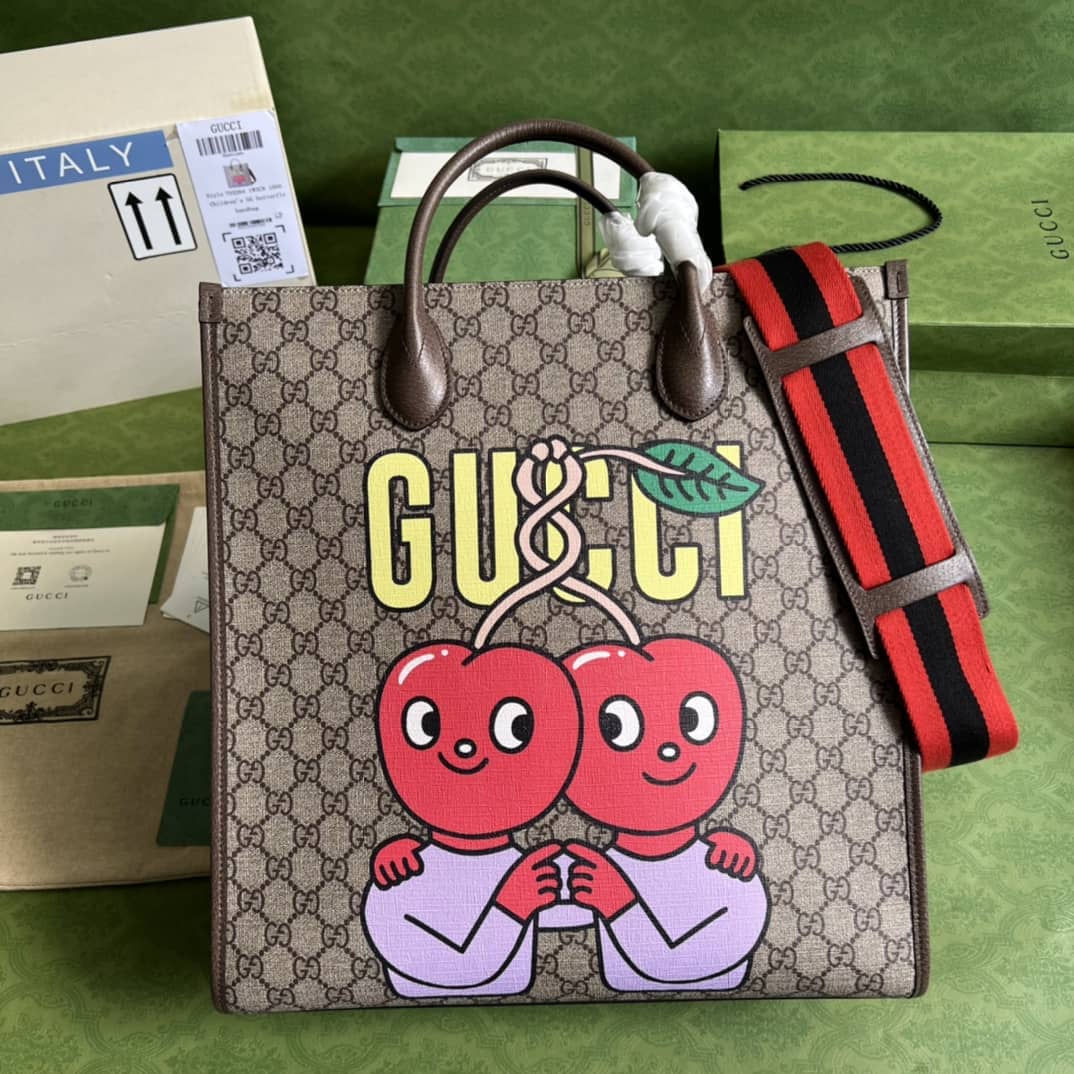 Gucci Cherry Print Medium Tote 703264 Replica Bag