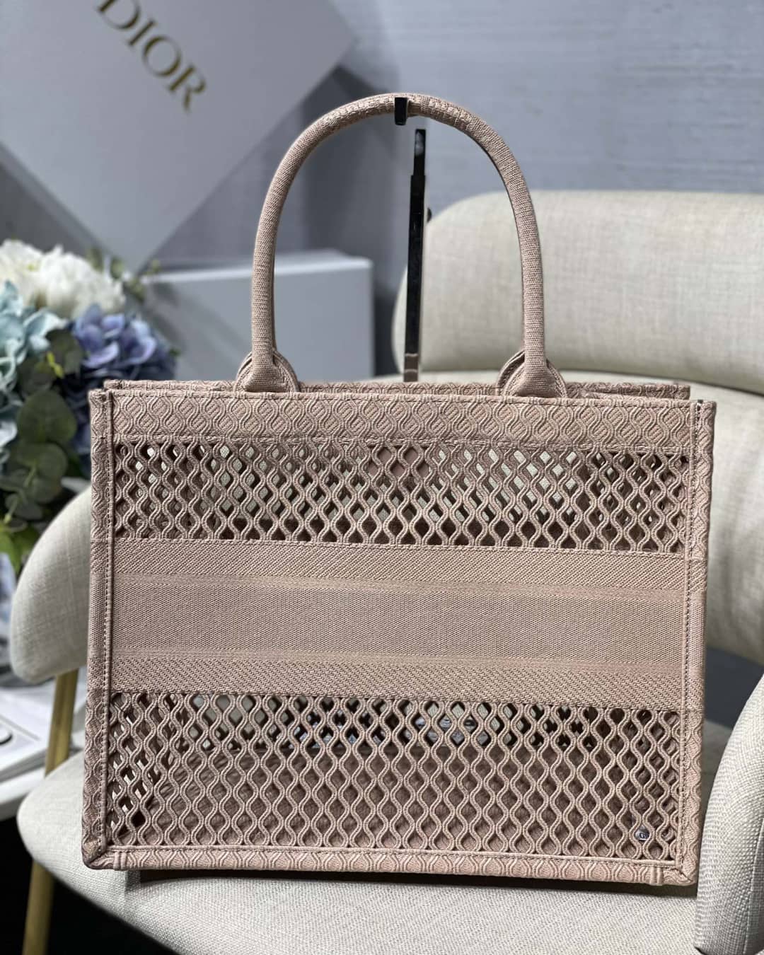 Christian Dior Mesh Book Tote Bag