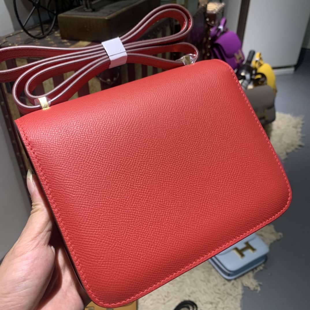 Hermes Birkin Replica Constance Bag 18CM Epsom Leather