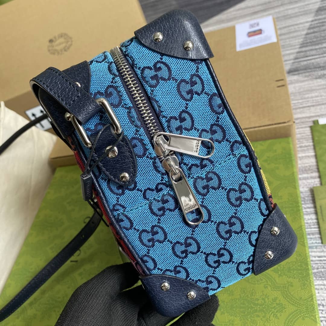 Gucci Supreme GG Leather Square Shoulder Bag Replica 626363