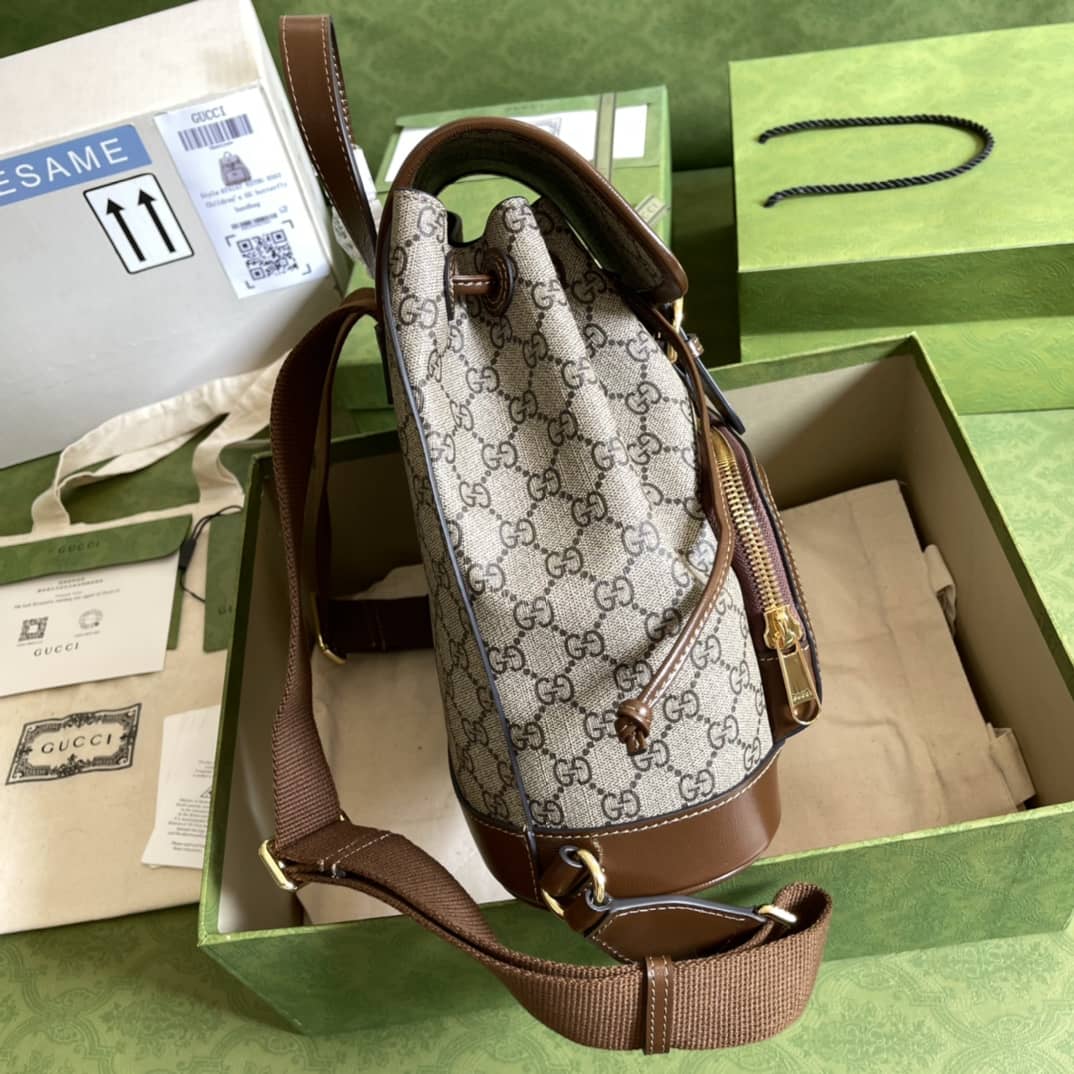 Gucci Interlocking GG Supreme Backpack Beige Replica 674147