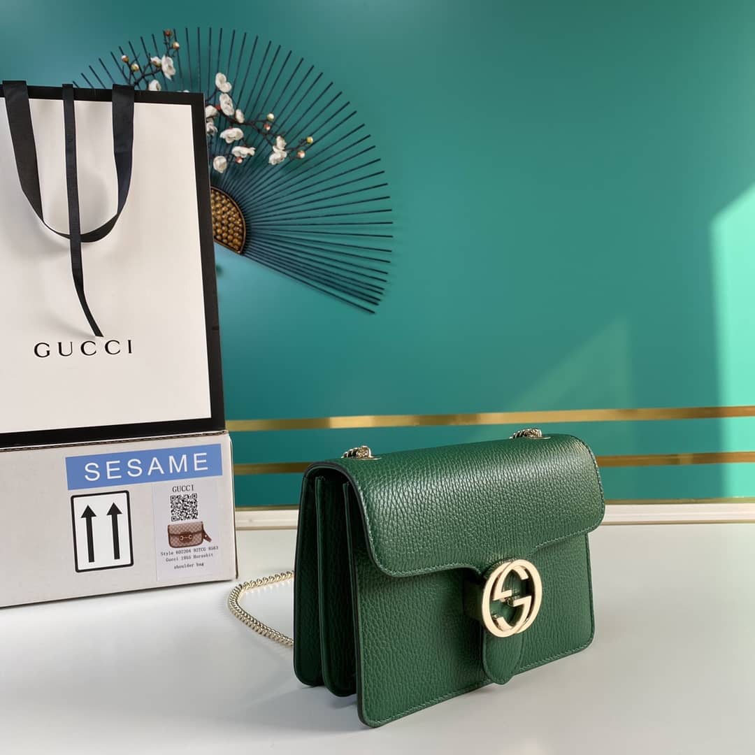 Gucci Interlocking Leather Chain Crossbody Bag Replica 510304