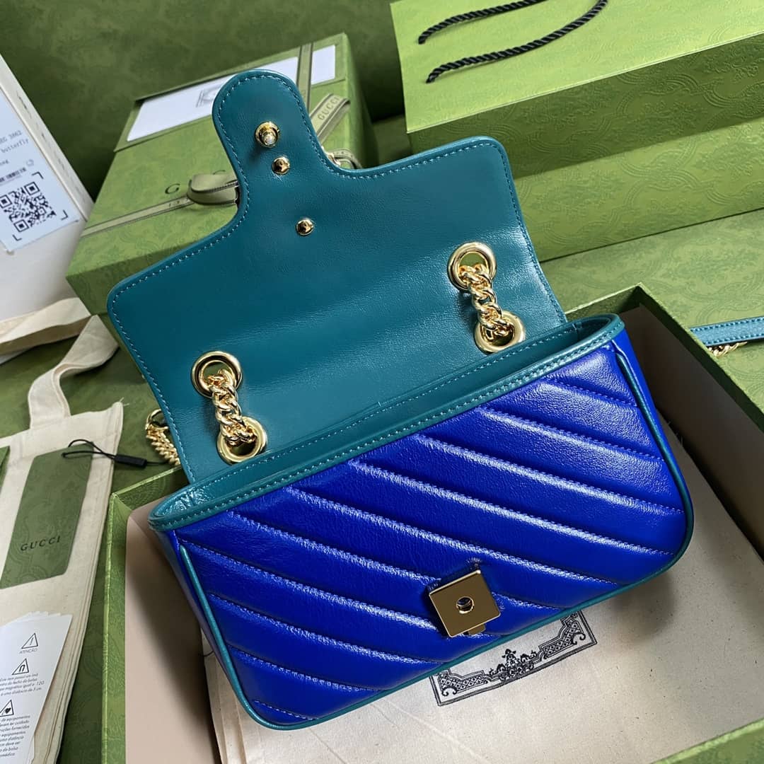 Gucci Marmont GG Matelasse Leather Mini Shoulder Bag Replica 446744