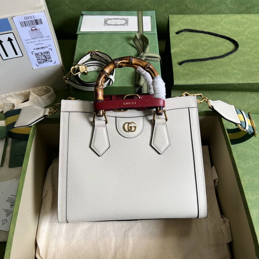 Gucci Diana Small Tote White 702721 Replica Bag