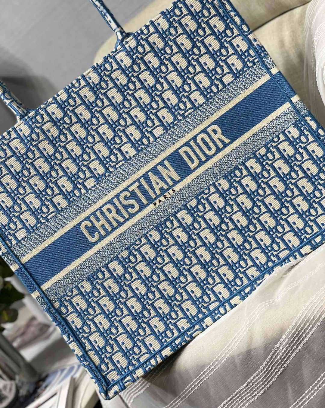 Christian Dior CD Book Embroidery Replica Tote