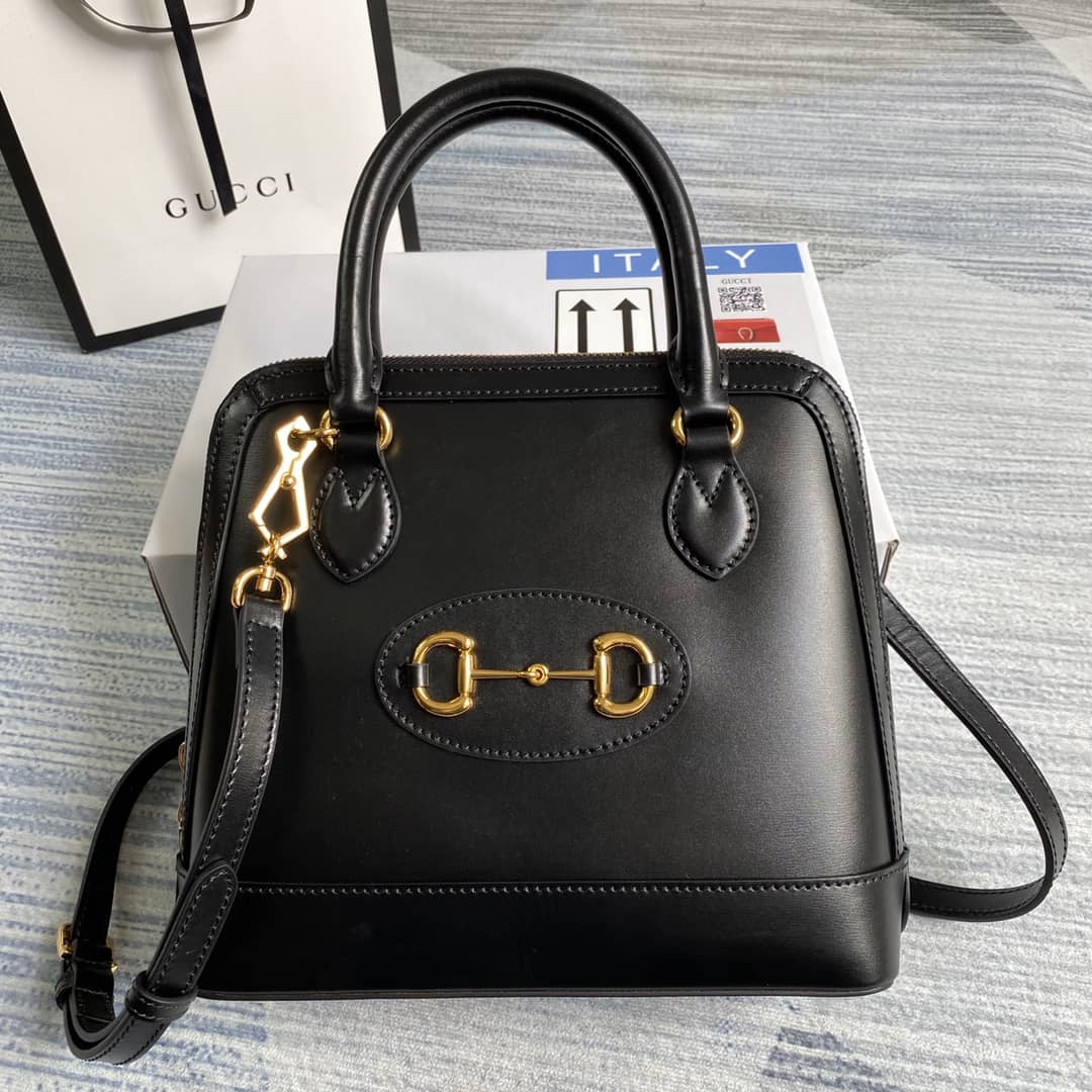 Gucci 1955 Horsebit Polkadot Handle Bag Replica 621220