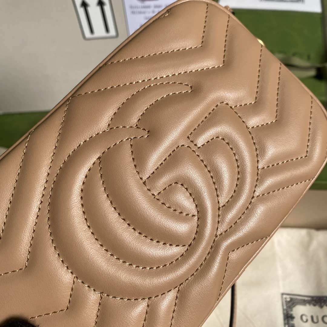 Gucci GG Marmont Matelasse Mini Leather 448065 Replica Crossbody Bag