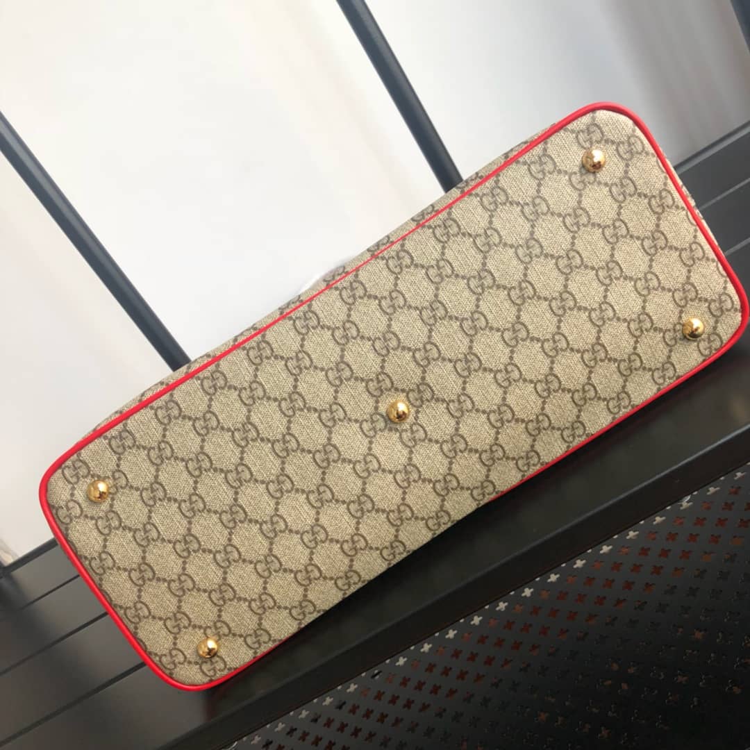 Gucci Soft GG Supreme Baby Changing Bag Replica Red 457356