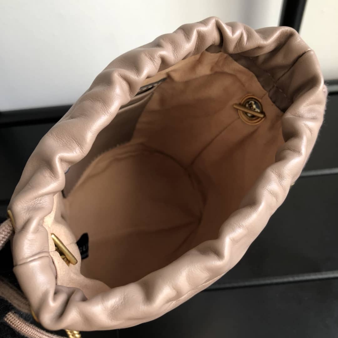 Gucci GG Marmont Mini Bucket Crossbody Bag Replica Pink 575163