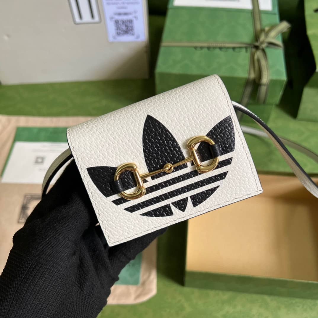 Adidas x Gucci Card Case With Horsebit 702248 Replica Crossbody Bag