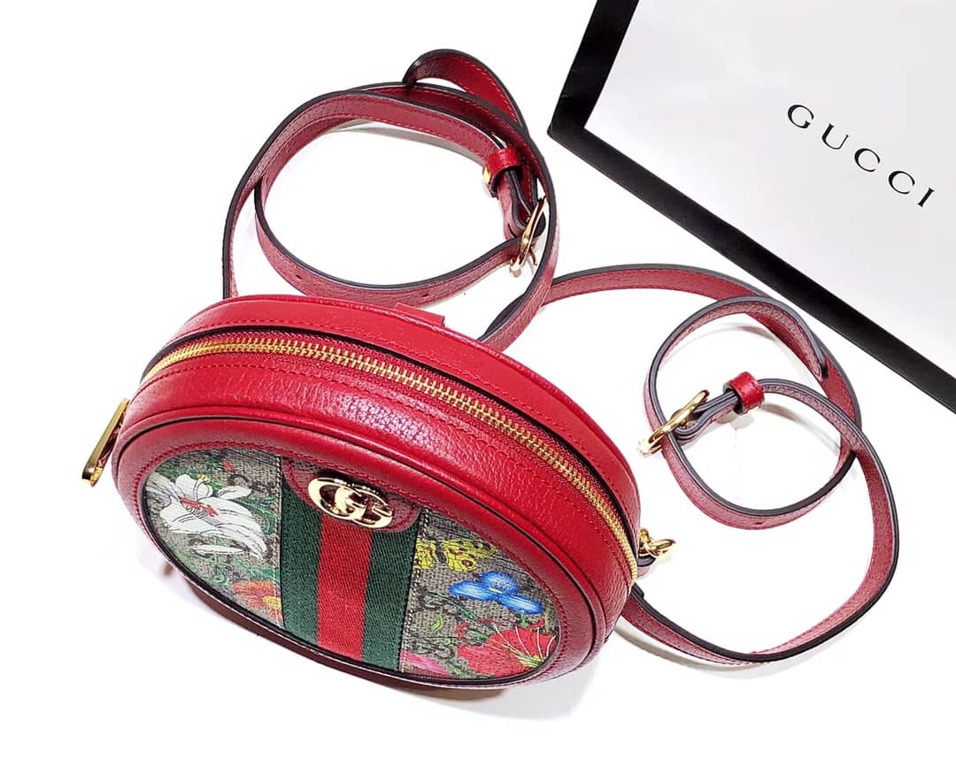 Gucci Ophidia GG Flora Mini Replica Backpack Red 598661