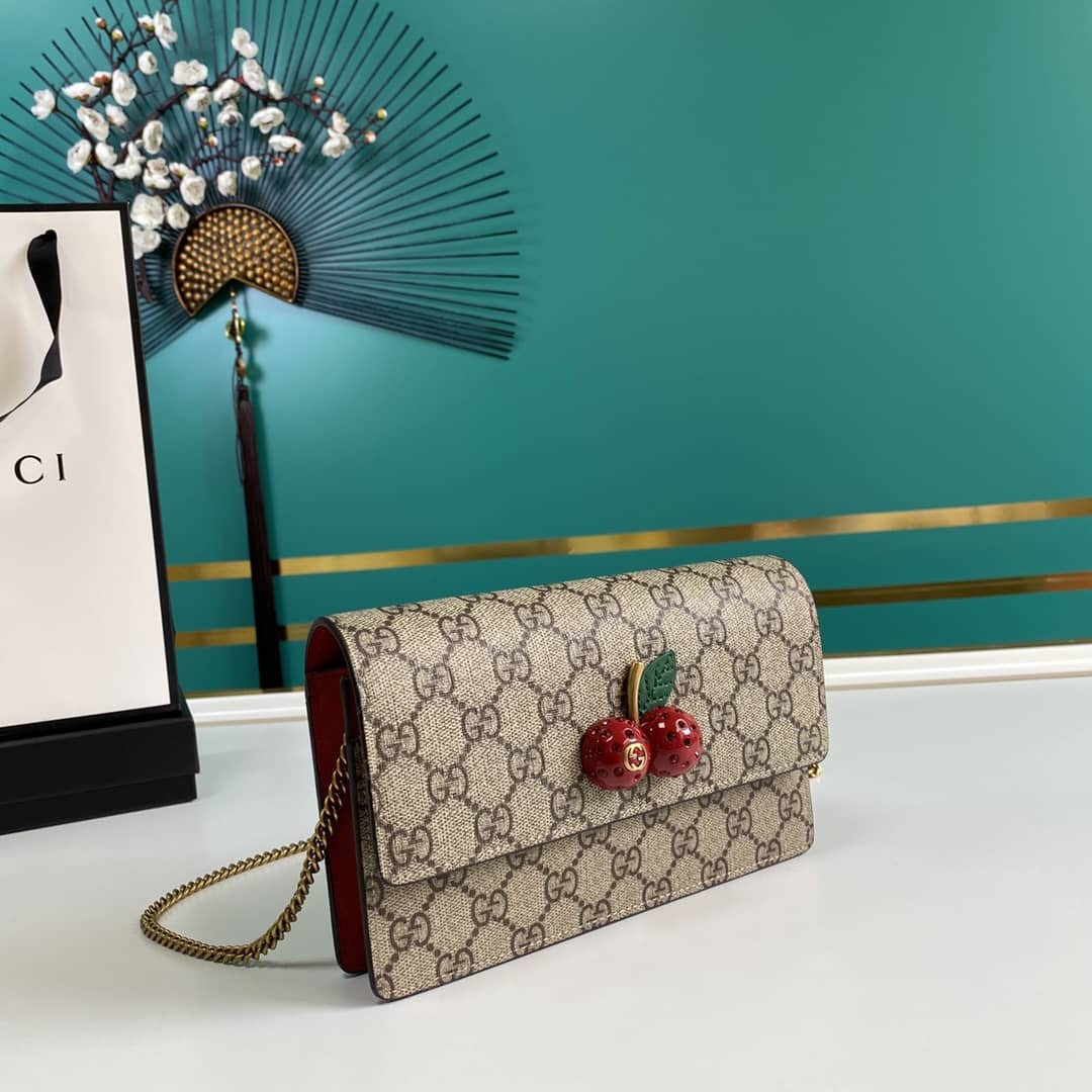 Gucci Supreme GG Mini Bag With Cherries Replica 481291
