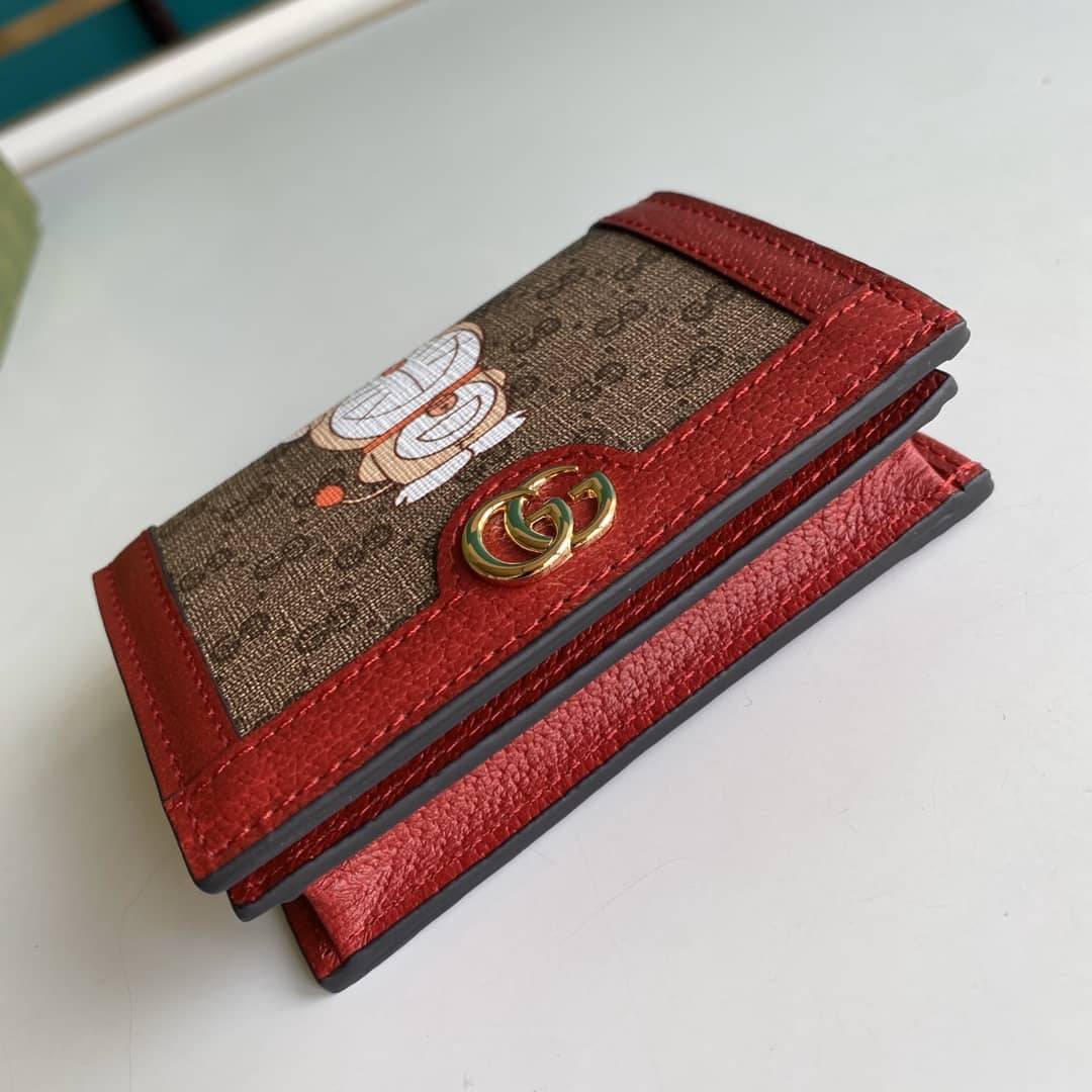 Gucci Doraemon GG Supreme Mini Wallet Replica 654541