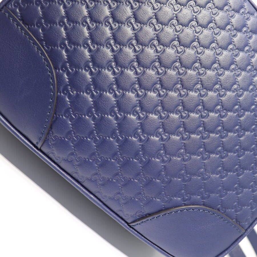 Gucci Bree Guccissima GG Leather Canvas Camera Bag Replica Blue 449413