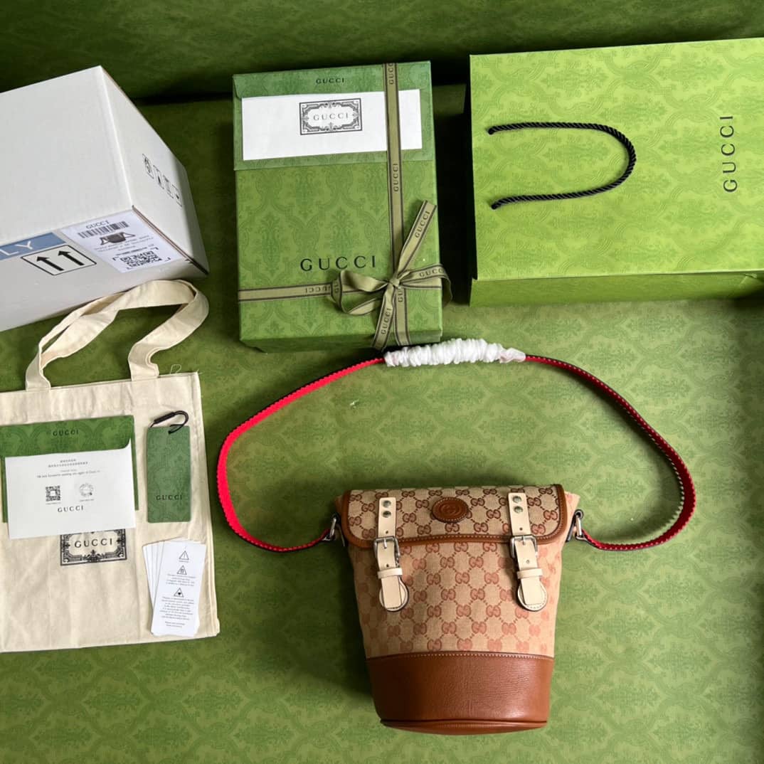 Gucci GG Supreme Canvas Bucket Bag Replica 630819