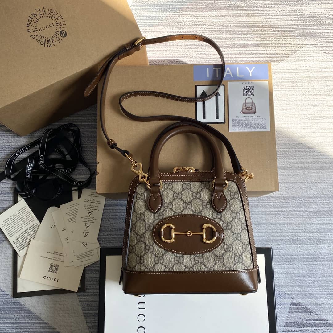 Gucci 1955 Horsebit GG Mini Top Handle Bag Replica 640716