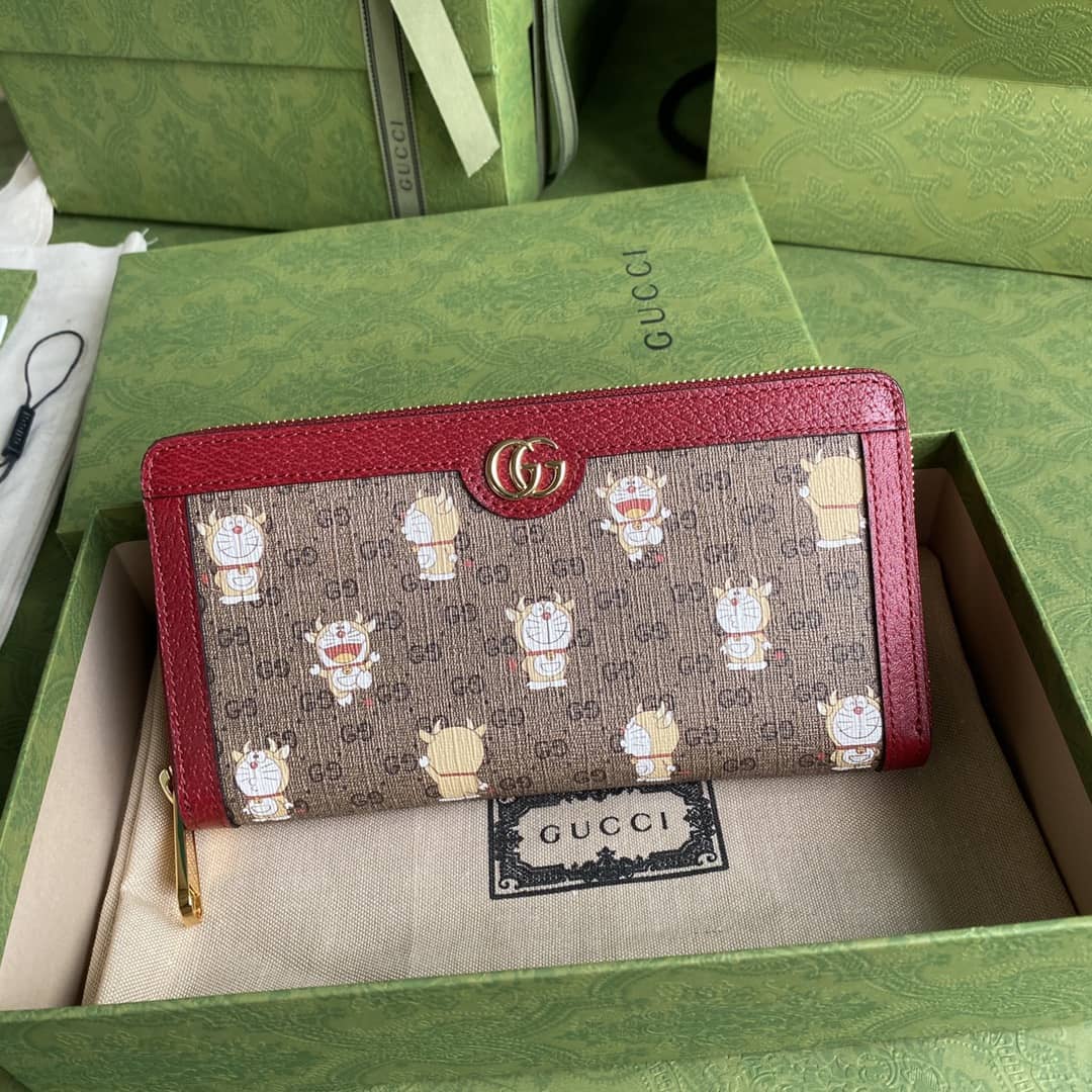 Gucci x Doraemon Zip Around Wallet Replica 647787
