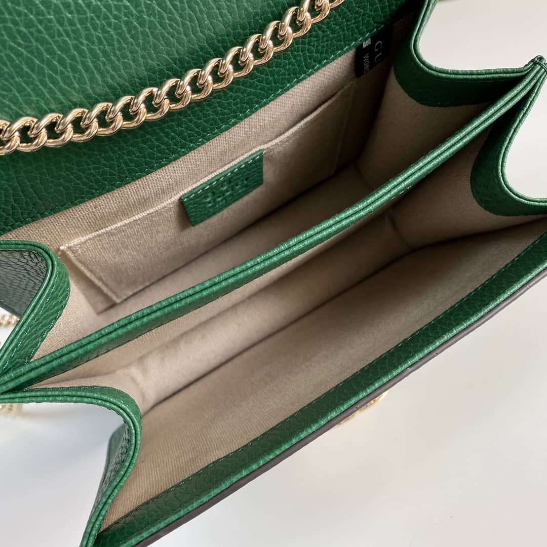 Gucci Interlocking Leather Chain Crossbody Bag Replica 510304