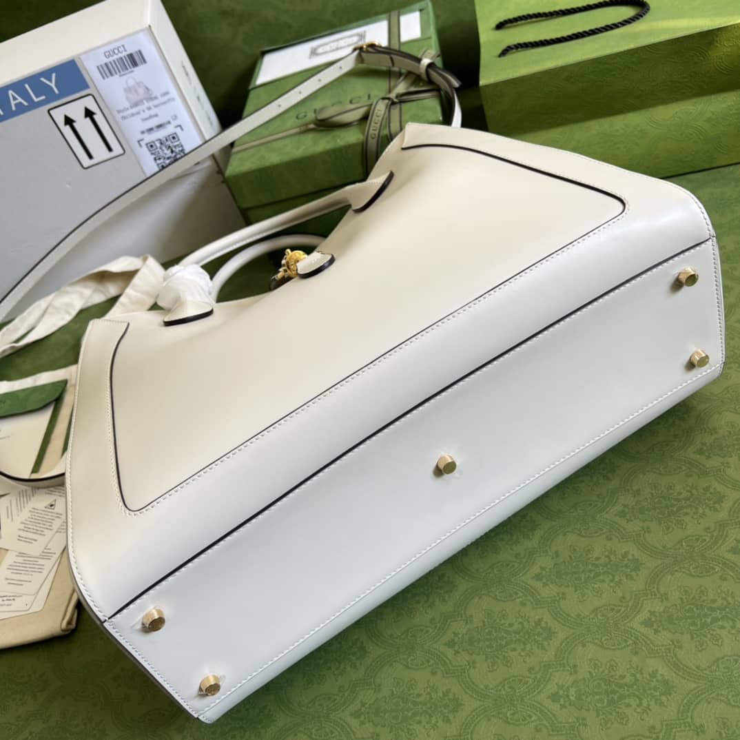 Gucci Jackie 1961 Large Tote Bag White 649015 Replica