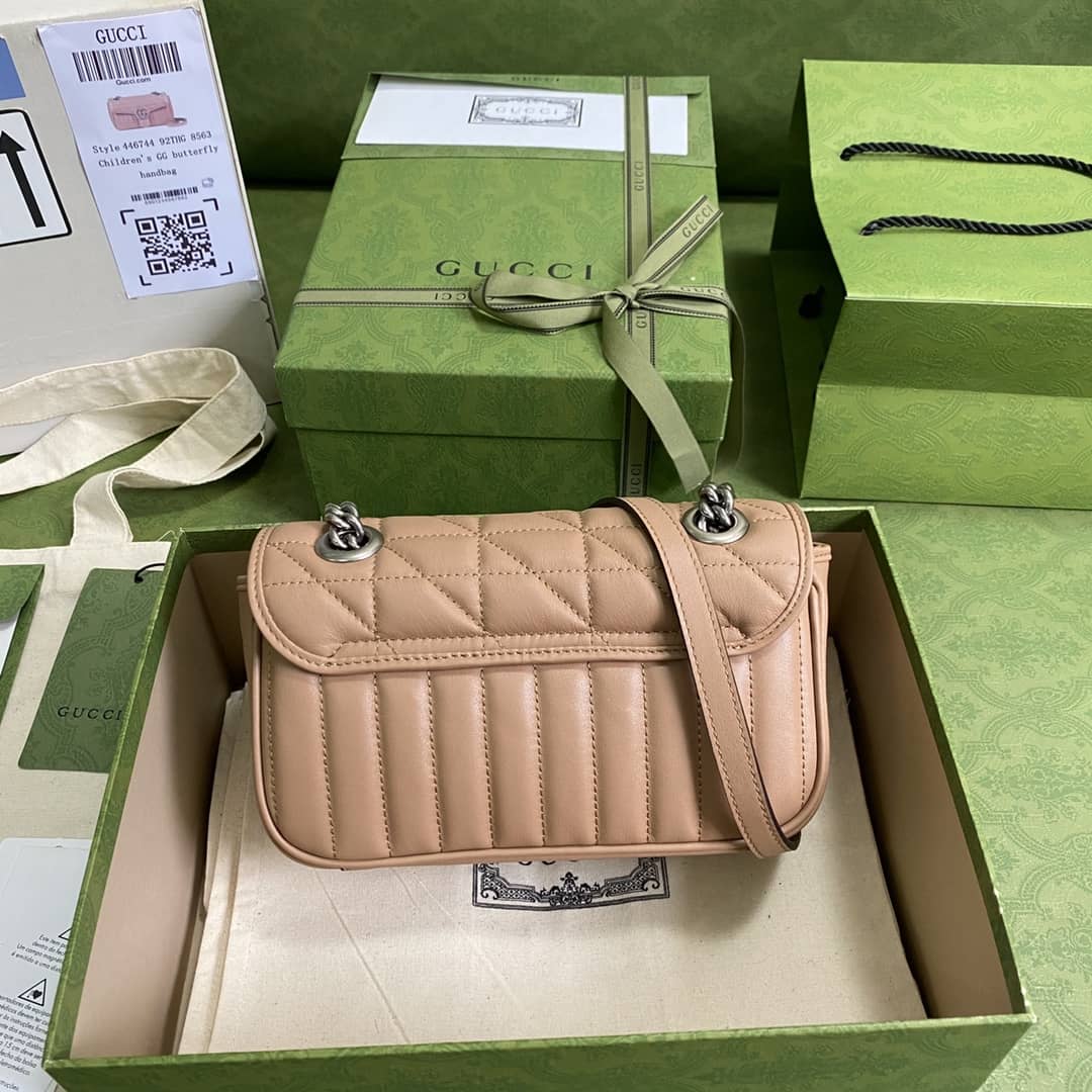 Gucci Marmont GG Matelasse Leather Mini Shoulder Bag Replica 446744