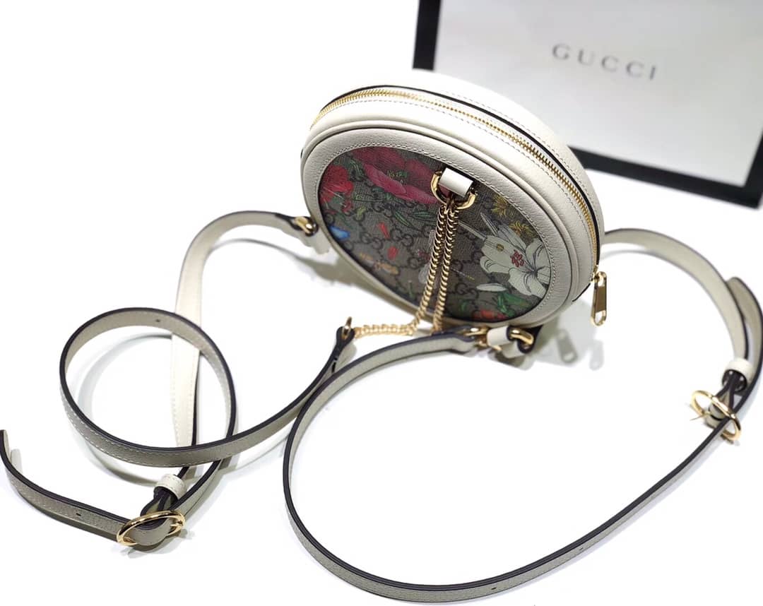Gucci Ophidia GG Flora Mini Replica Backpack White 598661