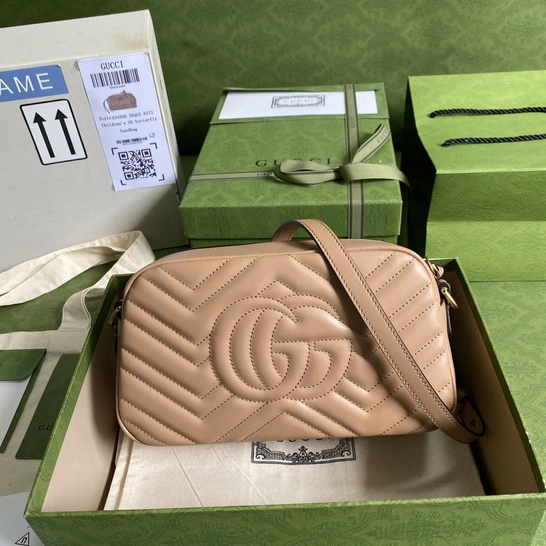 Gucci Crossbody Dupe GG Marmont Small Matelasse Leather 447632