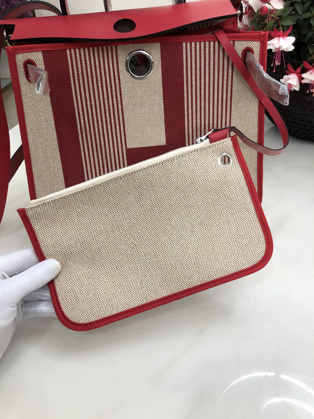 Replica Hermes Birkin Bag 31 Canvas Leather HerBag