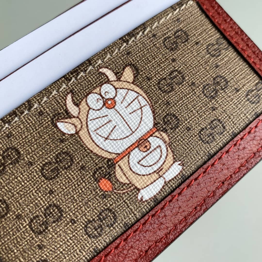 Gucci x Doraemon GG Supreme Card Case Replica 654539