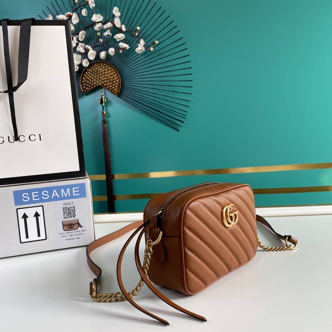 Gucci Crossbody Dupe Marmont GG Matelasse Leather Mini  448065