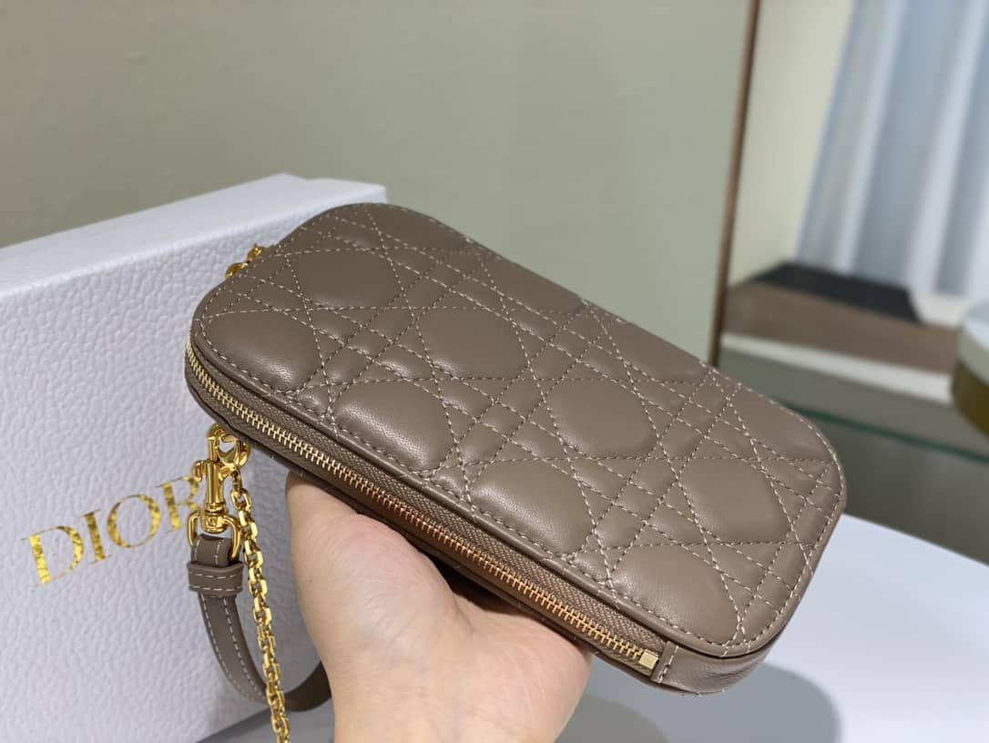 Lady Dior Dupe Lambskin 18CM Phone Holder