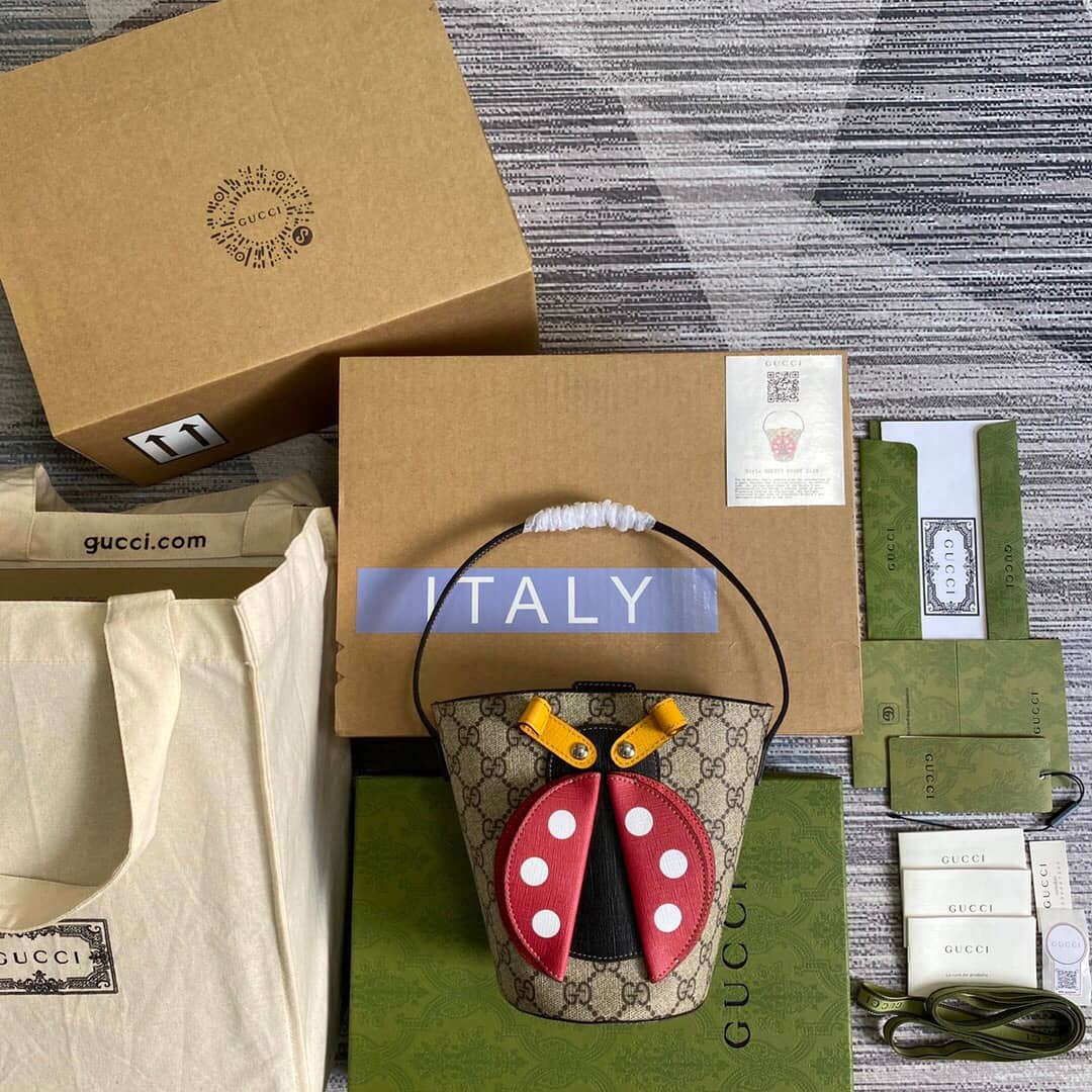 Gucci Children Ladybug Bucket Bag Replica 666277