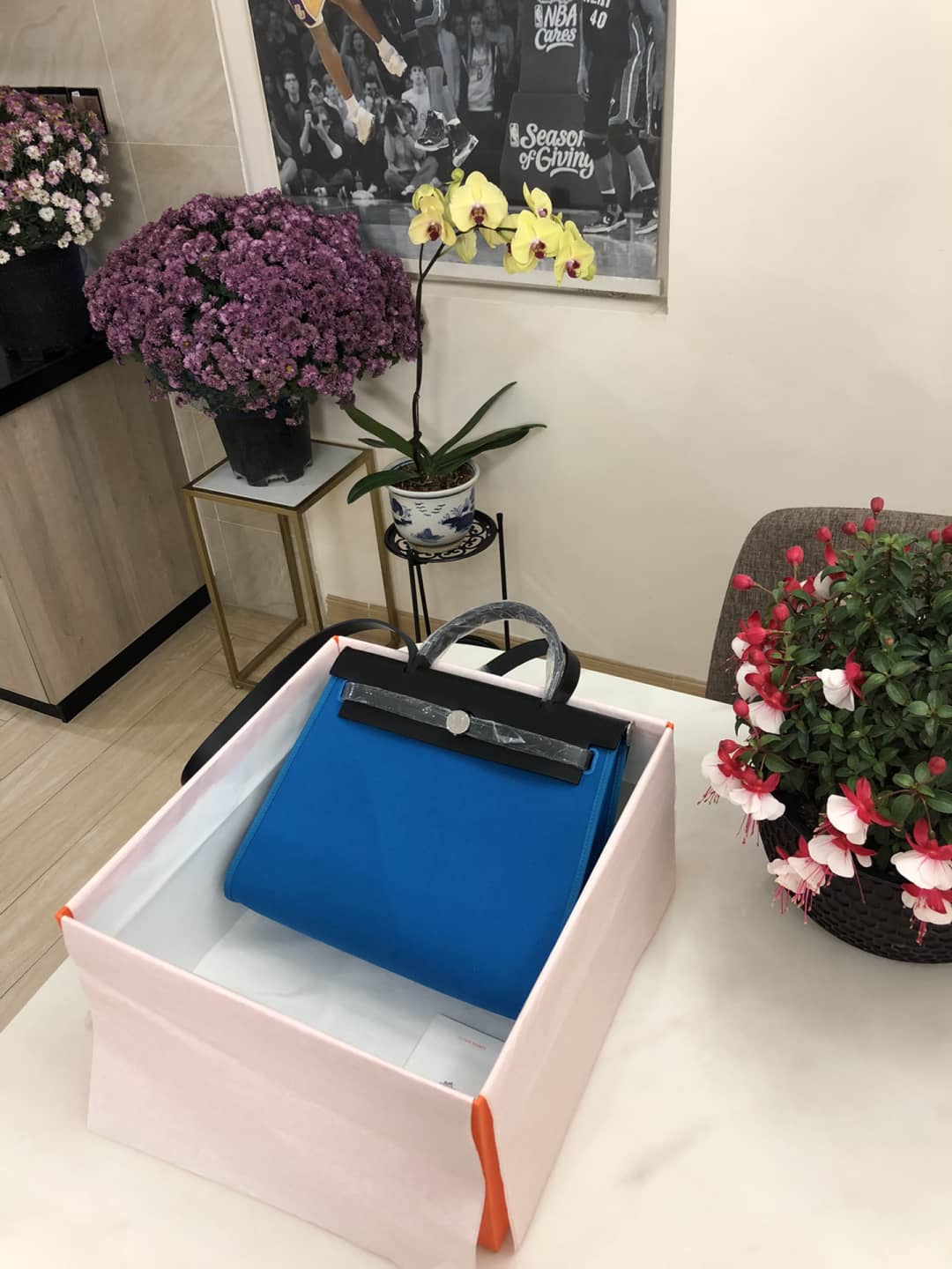 Hermes Bag Replica 31 Canvas Leather HerBag