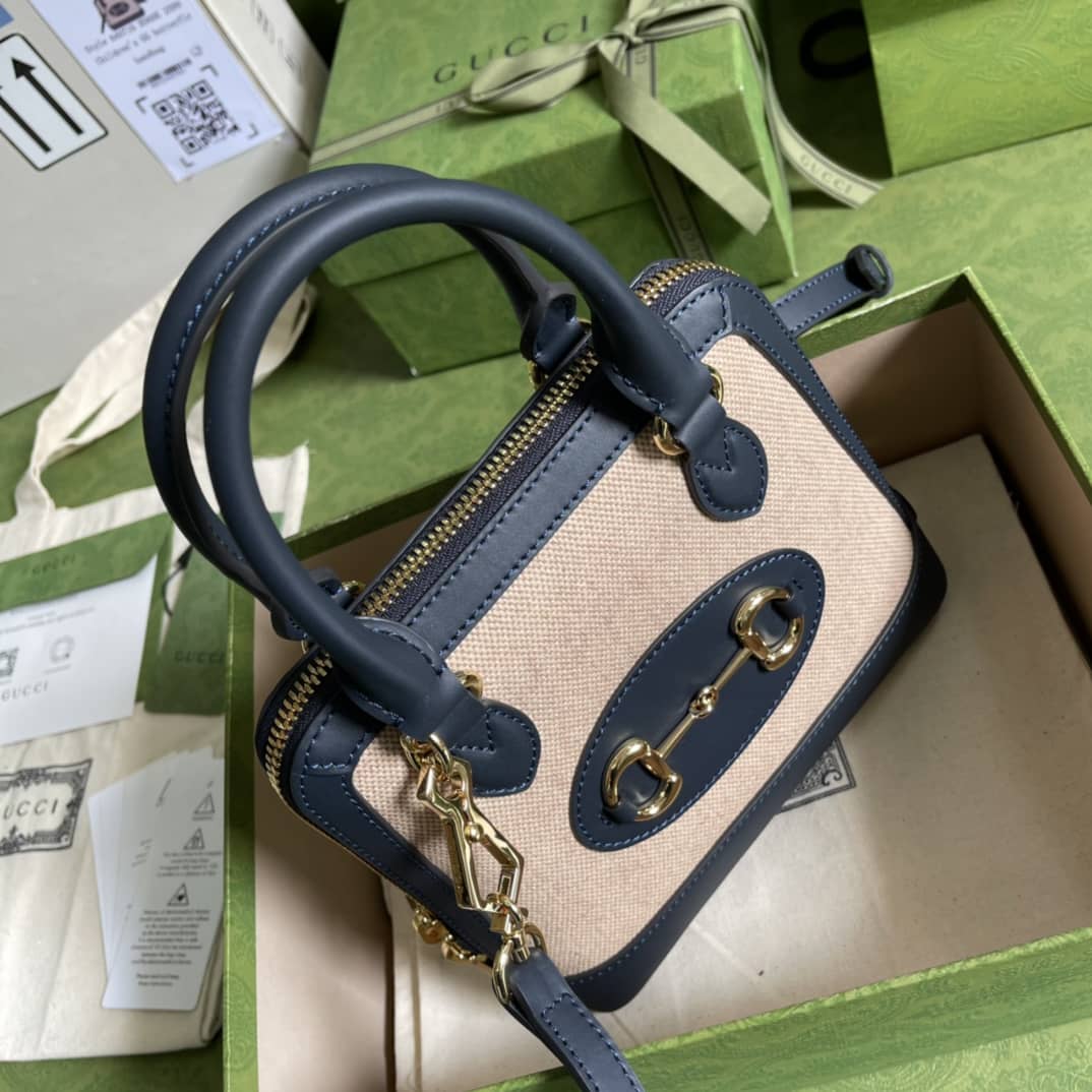Gucci 1955 Horsebit GG Mini Top Handle Bag Replica 640716