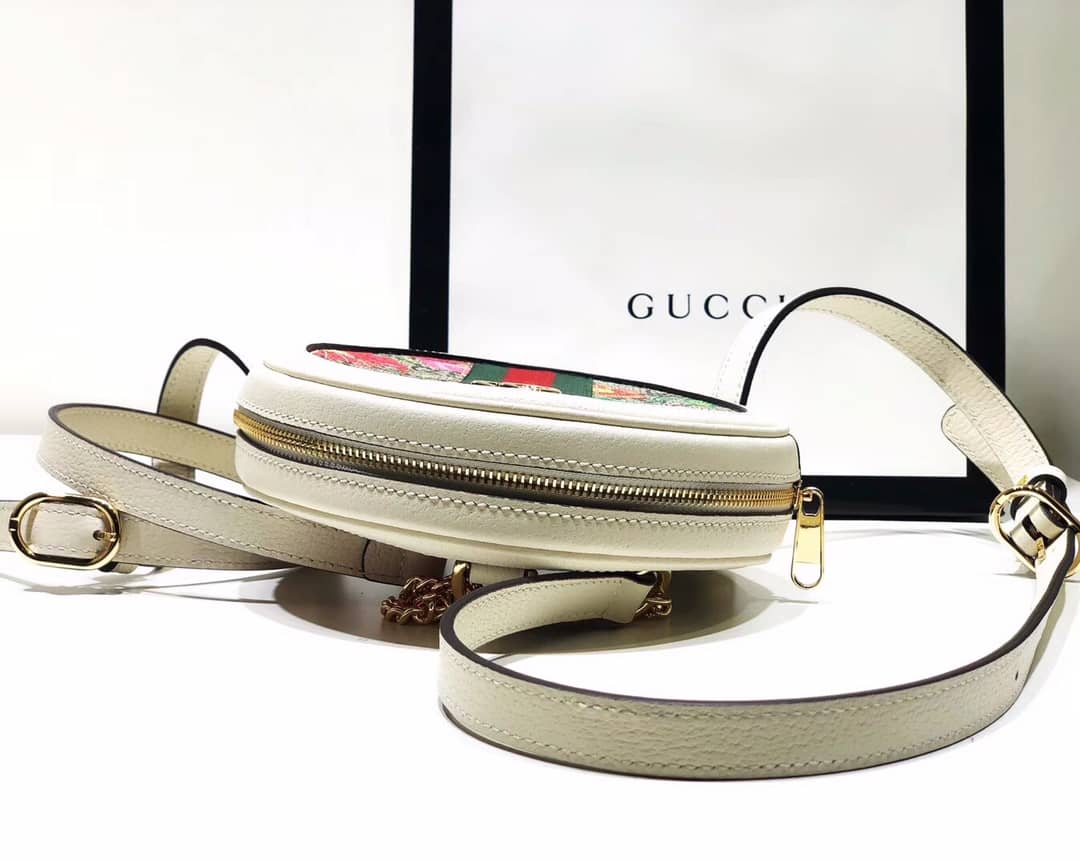 Gucci Ophidia GG Flora Mini Replica Backpack White 598661