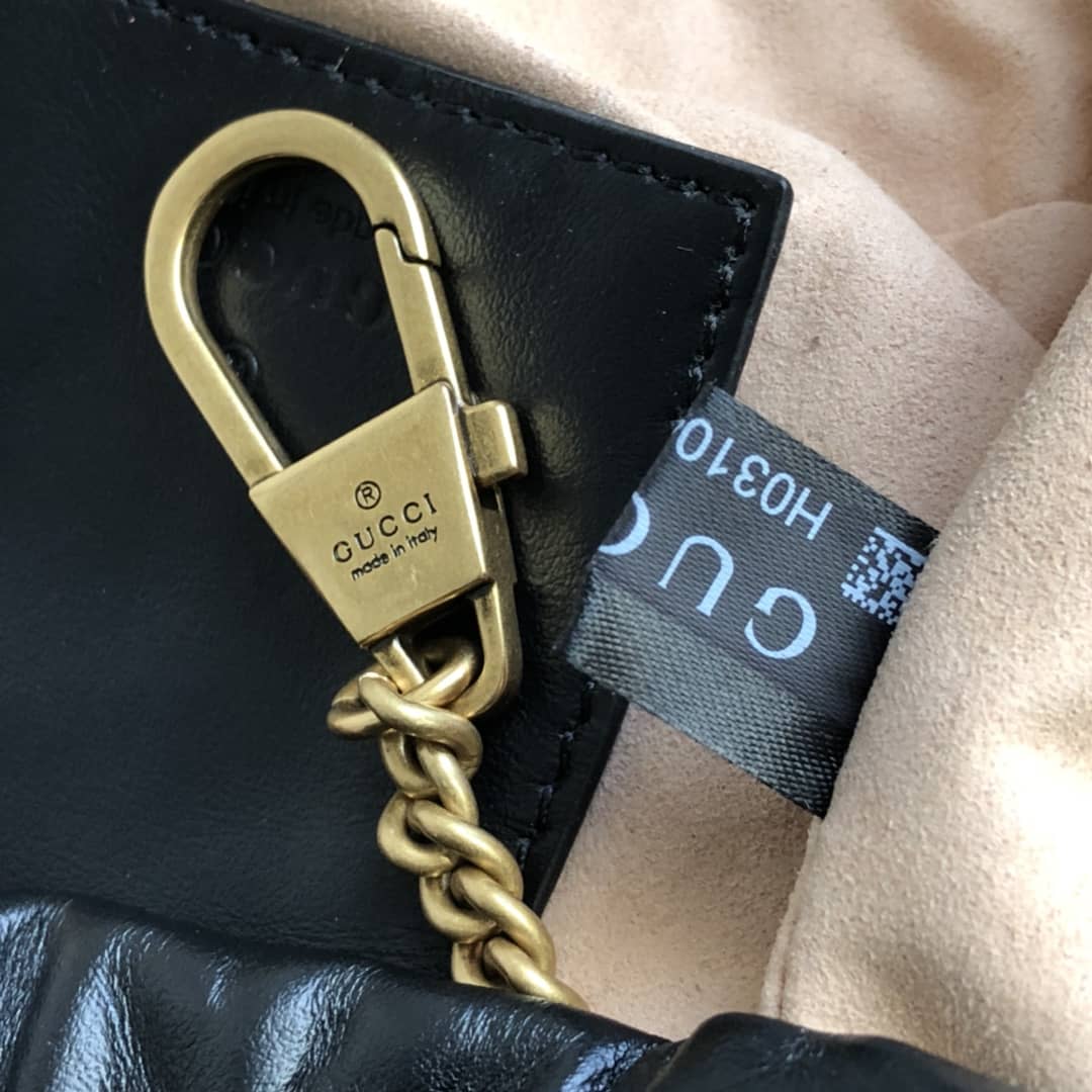 Gucci GG Marmont Mini Bucket Crossbody Bag Replica Black 575163