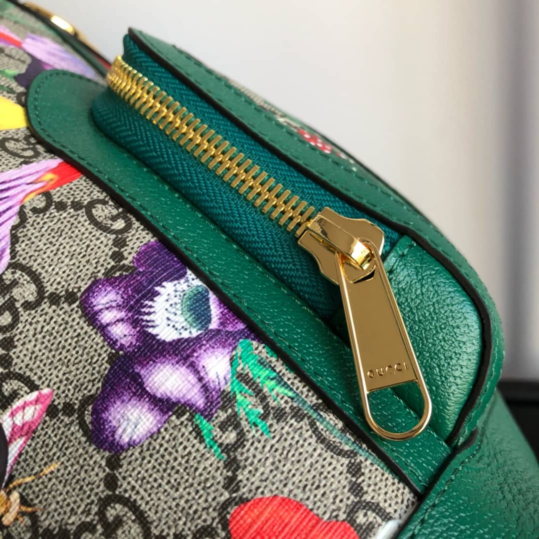 Gucci Ophidia Flora Small GG Supreme Canvas Replica Backpack Green 547965